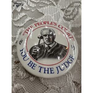 VINTAGE PINBACK BUTTON The People’s Court- You Be The Judge Pin
